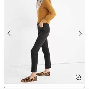 Madewell button front stovepipe jean